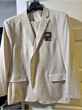 jf j.ferrar Cream 360° Stretch Men's Blazer